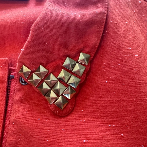 Orange Studded Kate Spade Saturday Jacket - Picture 9 of 11